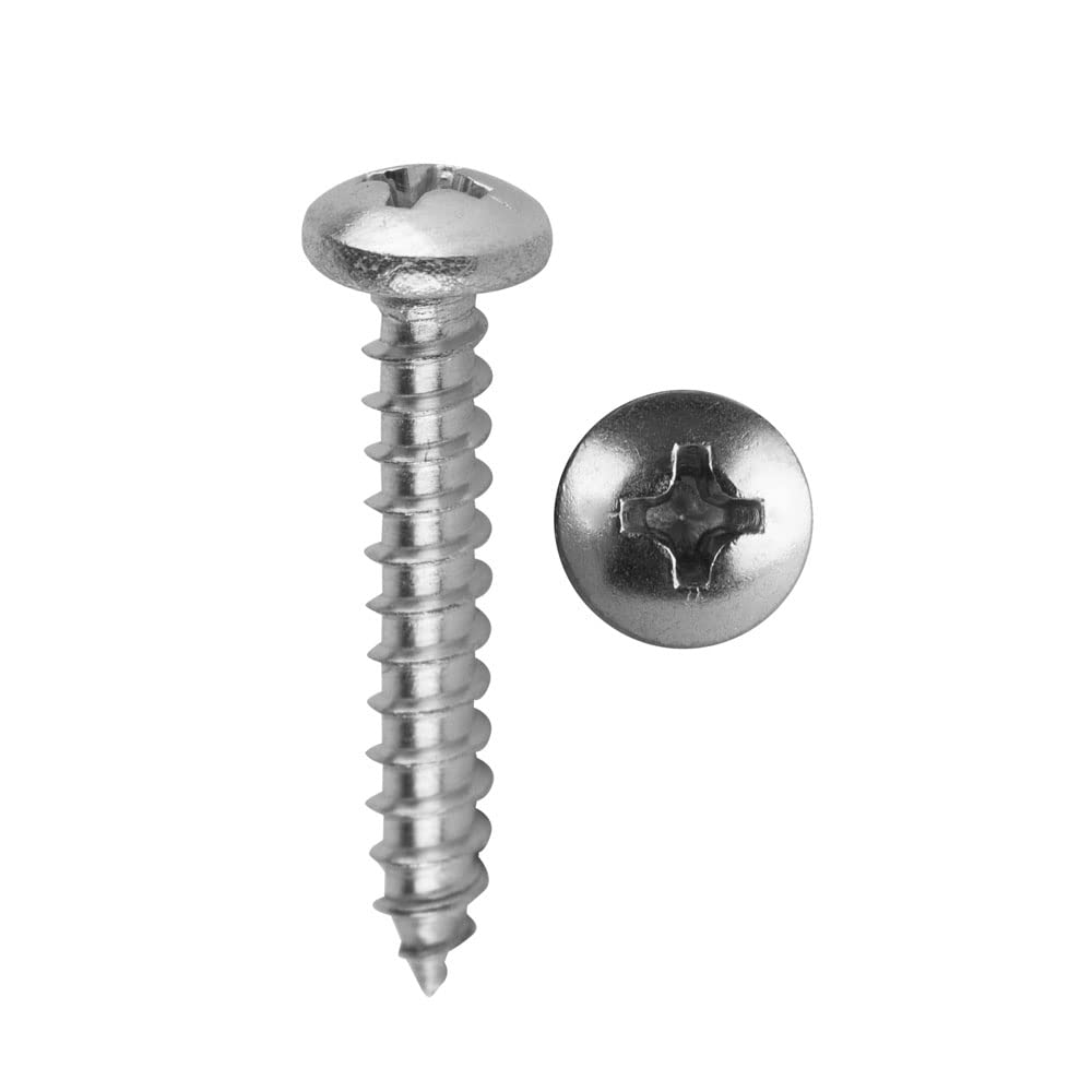 Phillips Pan Head Install Bay #8 X 1/2In Stainless Screws 100Pk