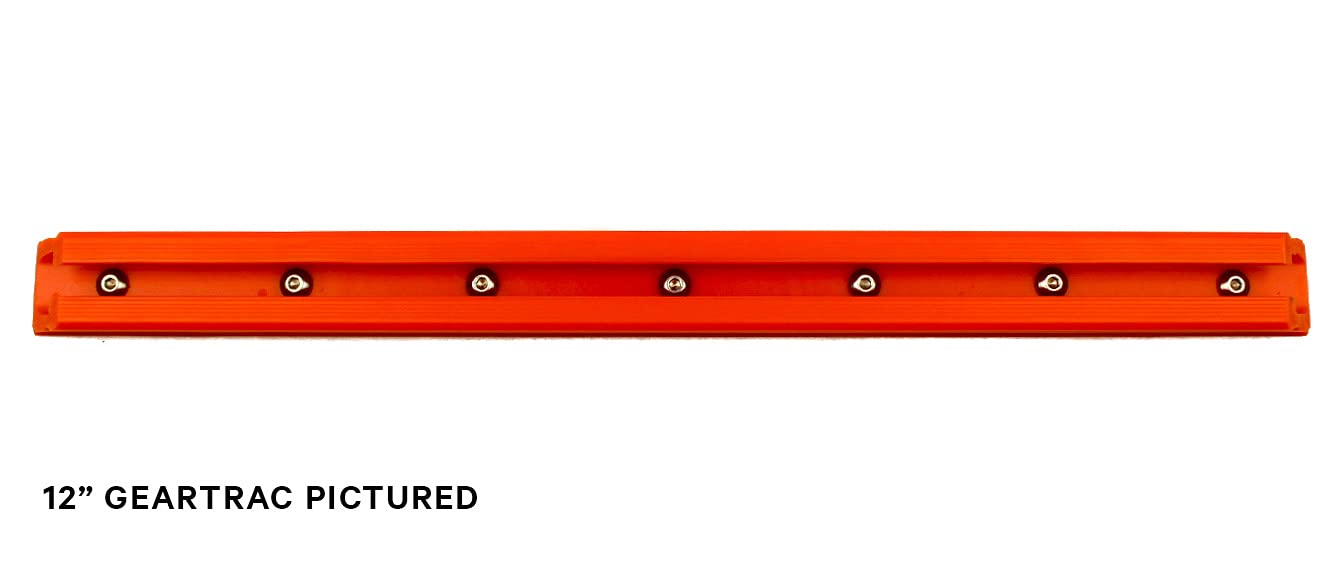 YakAttack 12" GTSL90 GearTrac – Orange | Polymer Kayak Gear Track Rail | Compatible with 1/2" Wide Track Hardware | Includes Stainless Hardware | Yak Attack USA-Made Mounting Solution