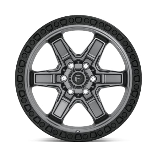 FUEL OFF-ROAD D698 17X9 KICKER, 6X4.5, 5.47, 12mm MATTE GUN METAL BLACK BEAD RING - D69817908755