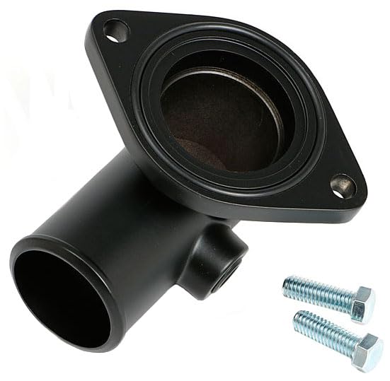 BLACK POWDER COATED TRANS-DAPT PERFORMANCE FORD 390-428 WATER NECK (8583)