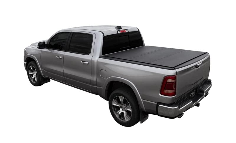 Hard Tri-Fold Cover LOMAX B3040069; Black Urethane Finish; Split Rail;