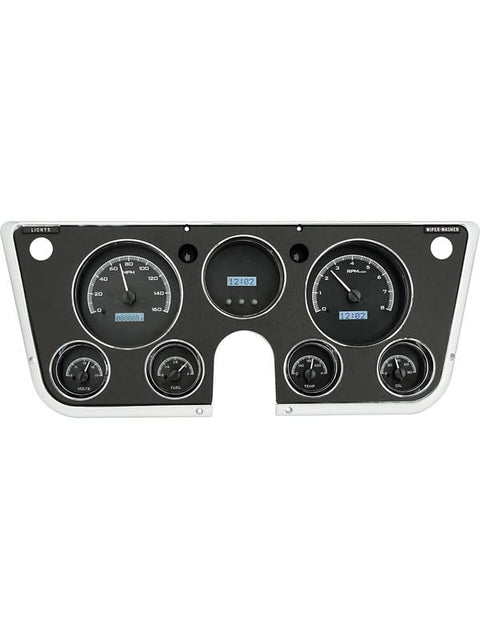 Dakota Digital 67 68 69 70 71 72 Chevy Pickup Truck VHX-67C-PU-K-W Black Alloy White Analog Dash Gauge