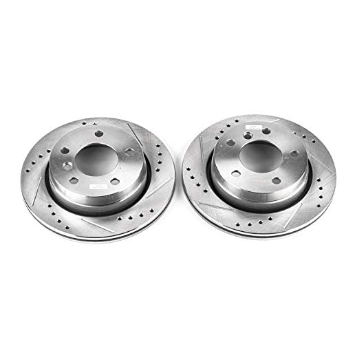 Power Stop Rear EBR488XPR Drilled & Slotted Rotor Pair For BMW 323Ci 2000, BMW 323i 1998-2000, BMW 328i 1996-1999 [Model Specific]