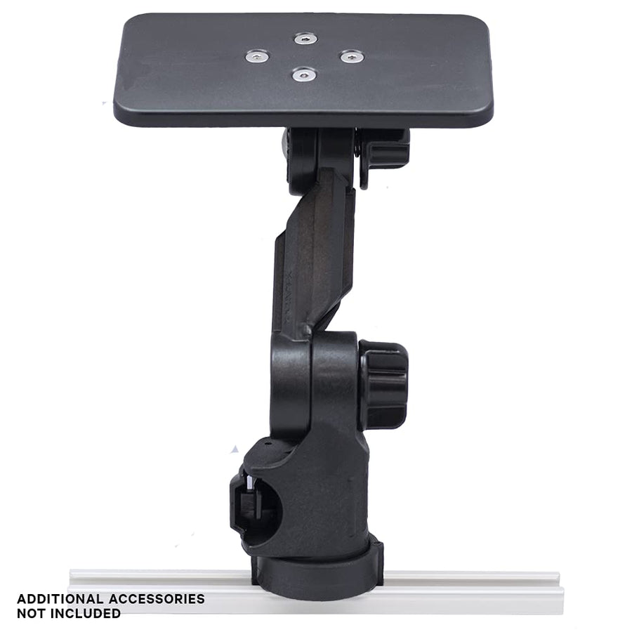 YakAttack Mounting Universal Plate | 6" x 3.5" DIY Platform for Fish Finder, Trolling Motor Throttle & More | LockNLoad Track Compatible | Marine-Grade | Kayak Fishing Accessory - Made in USA