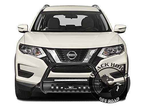 Bull Bar Black Horse Beacon Skid Plate Compatible with 2014-2020 Nissan Rogue-BE-A1702B