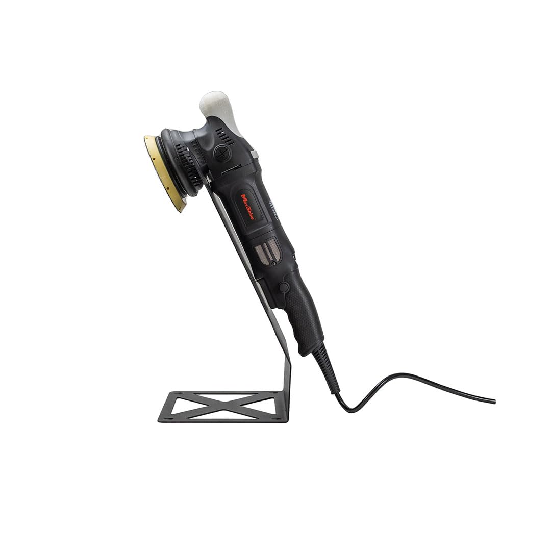 Maxshine Polisher Universal Stand – Single Station Display/Holder | Holds Any Polisher, Buffer or Grinder | Freestanding or Mount to Workbench | Powder-Coated Metal, Cord Management, Space-Saving