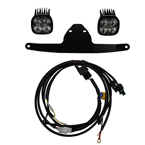 44-7027 Baja Designs - Front Fairing Mounted Squadron Sport 3" 2x20W Square Driving/Combo Beam LED Lights Kit