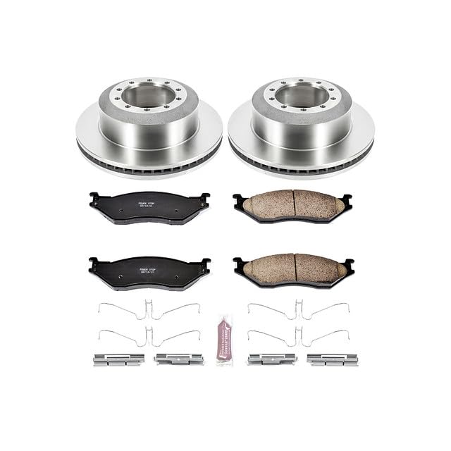 Power Stop KOE5966 Rear Replacement Brake Kit-OE Brake Rotors & Ceramic Brake Pads For Ford LCF 2006-2009/Ford F-450 Super Duty, Ford F-550 Super Duty, Ford LCF [Model Specific]