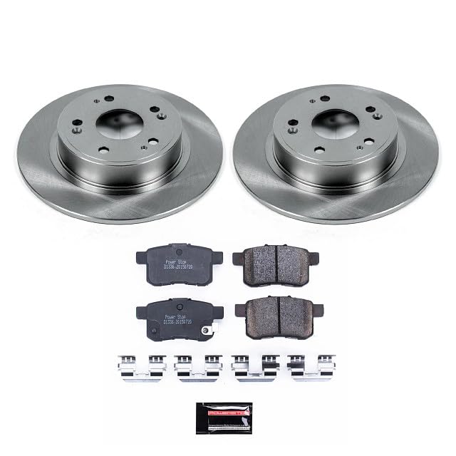 POWERSTOP Rear KOE3127 Brake Kit with Ceramic Brake Pads and Brake Rotors For 2009 2010 Acura TSX | 2008 2009 2010 Honda Accord Coupe, Sedan