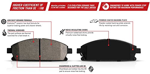 Power Stop Autospecialty KOE6943 Front and Rear Replacement Brake Kit-OE Brake Rotors & Ceramic Brake Pads