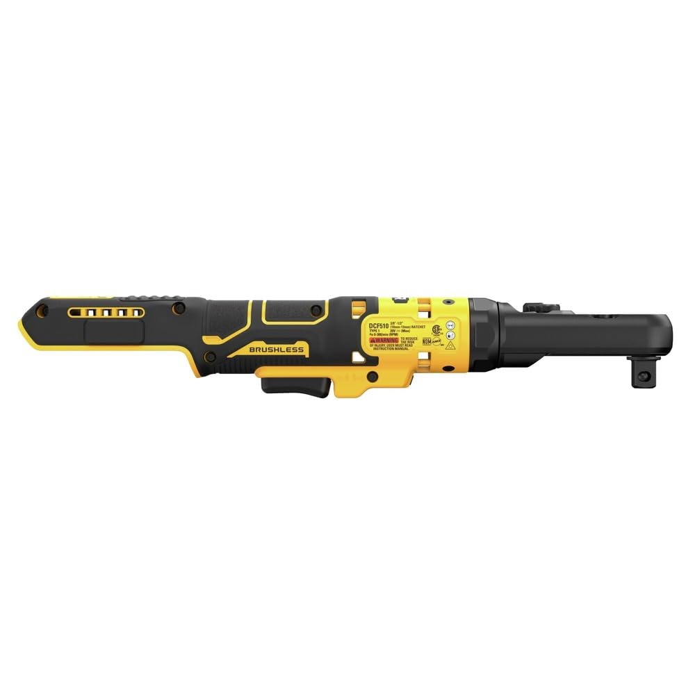 DEWALT 20V MAX XR Cordless Ratchet, Bare Tool Only 3/8" and 1/2" Sealed Head Ratchet (DCF510B)