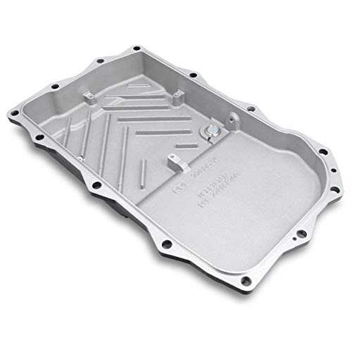 Heavy-Duty PPE Cast Aluminum Transmission Pan (Brushed) 228053410 Compatible with Jeep/Dodge 2014-2020+ Grand Cherokee/Durango with an 845RE/850RE or 8HP70/8HP76 Transmission
