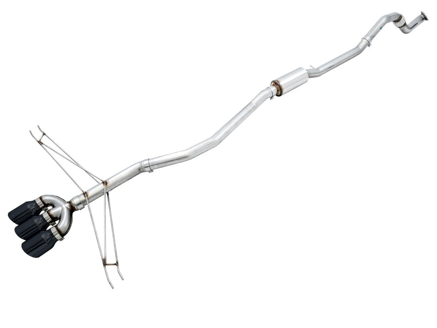 AWE Tuning Track Edition Exhaust w/Front Pipe & Triple Diamond Black Tips Honda Civic X Si