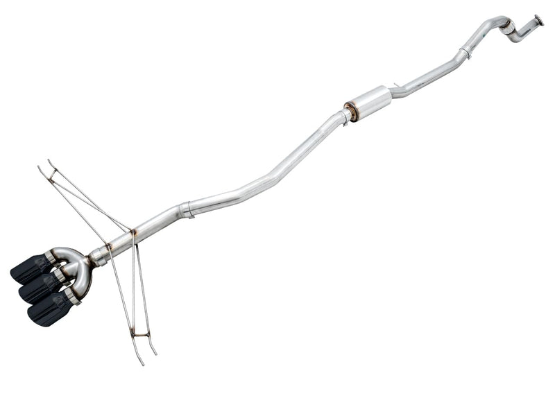 AWE Tuning Track Edition Exhaust w/Front Pipe & Triple Diamond Black Tips Honda Civic X Si