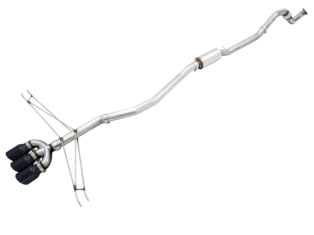 AWE Tuning Track Edition Exhaust w/Front Pipe & Triple Diamond Black Tips Honda Civic X Si