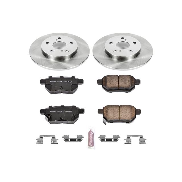 Power Stop Brake Kit For 2009-2010 Pontiac Vibe, 2008-2015 Scion xB, 2009-2013 Matrix [Model Specific] - Autospecialty Rear OE Disc Rotors & Ceramic Brake Pads Replacement, KOE4737