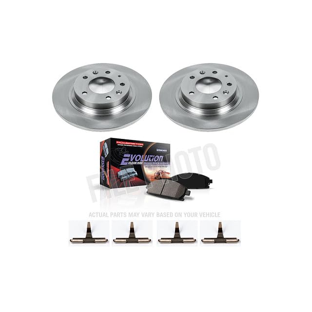 Power Stop KOE2453 Rear Replacement Brake Kit-OE Brake Rotors & Ceramic Brake Pads For Mazda 626 1998-2002 [Model Specific]