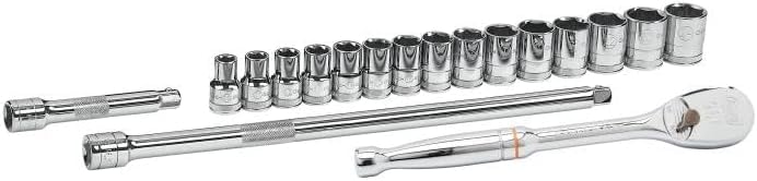 1/2" Drive GEARWRENCH 18 Pc. Standard Mechanics Tool Set, Metric - 80708