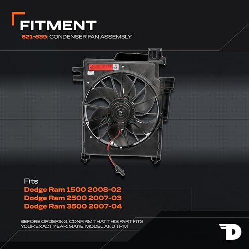 Dorman Condenser Fan Assembly 621-639 Compatible with Select Dodge Models (OE FIX)