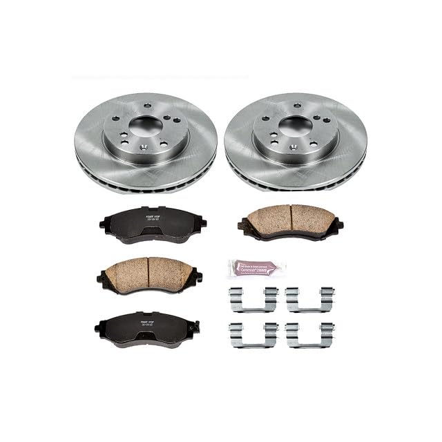Power Stop Autospecialty KOE5199 Front Replacement Brake Kit-OE Brake Rotors & Ceramic Brake Pads For Daewoo Leganza 1999-2002 [Model Specific]