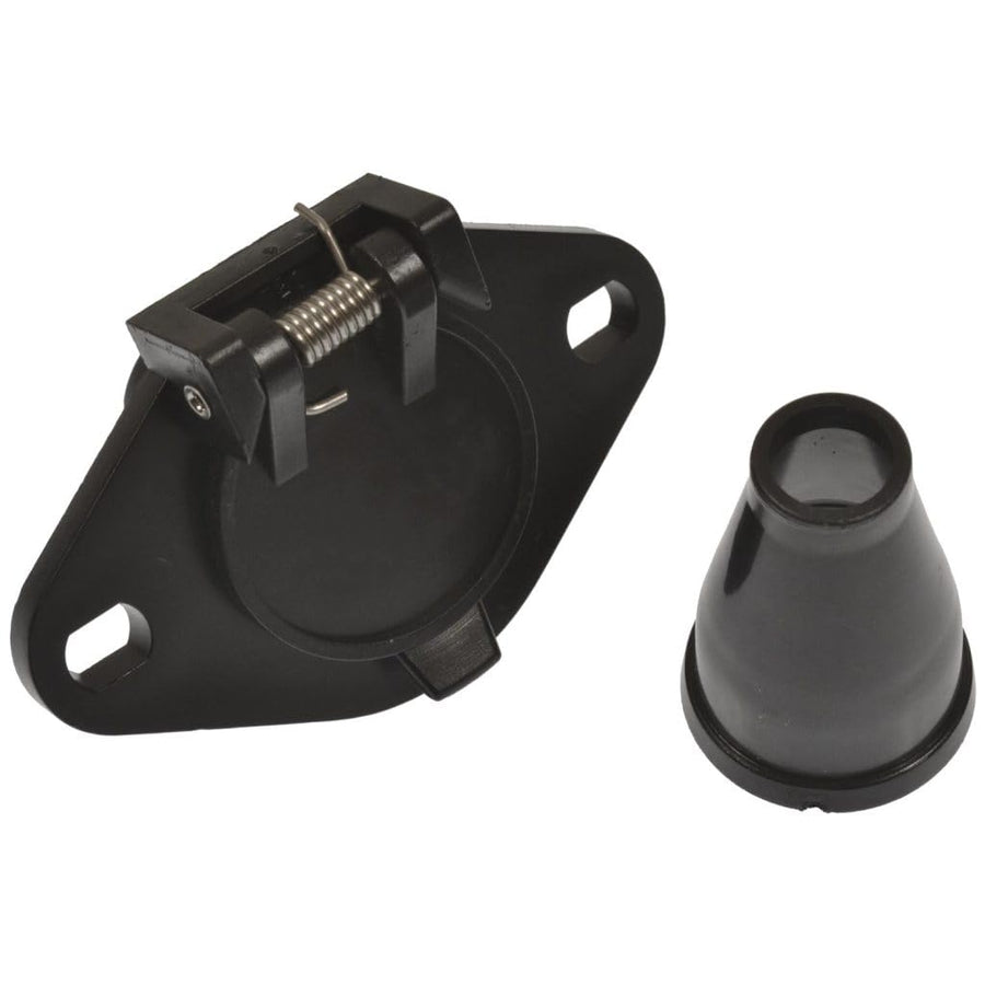 6P-103V POLLAK 6-Pole Round Plastic Vehicle End Socket with Rubber Boot