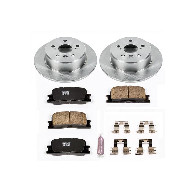 POWERSTOP Autospecialty KOE1069 Rear Replacement Brake Kit-OE Brake Rotors & Ceramic Brake Pads For Toyota Highlander 2001-2003 [Model Specific]