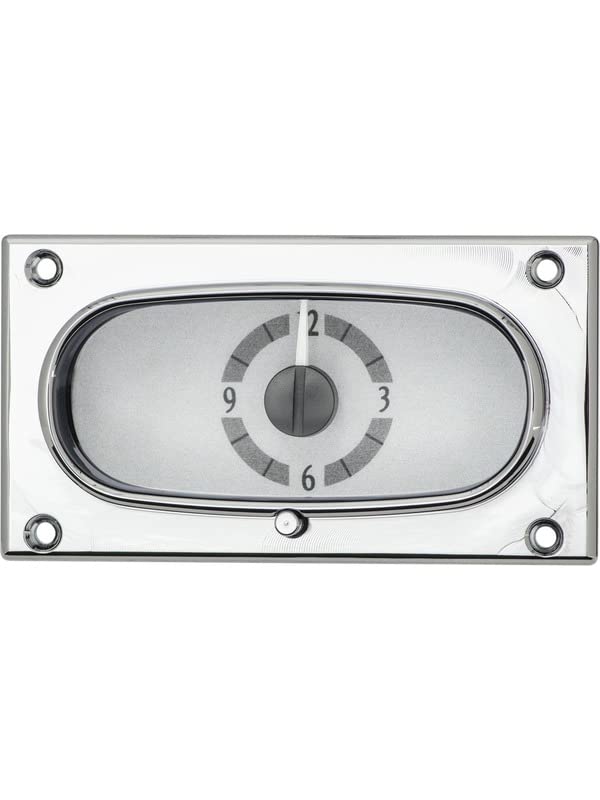 Dakota Digital VHX Analog Clock Gauge Compatible with 1958 Chevy Impala VLC-58C-IMP-S-B Silver Alloy Style Blue Backlighting