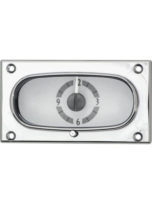 Dakota Digital VHX Analog Clock Gauge Compatible with 1958 Chevy Impala VLC-58C-IMP-S-B Silver Alloy Style Blue Backlighting