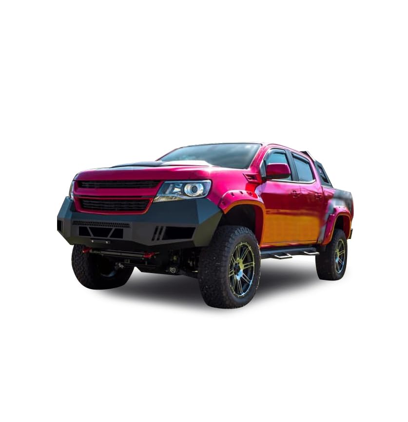 Heavy Duty Black Horse Armour Front Bumper I Front Bumper Satin Black Compatible with 2015-2020 Chevrolet Colorado (Excludes ZR2 Model)-AFB-CO15