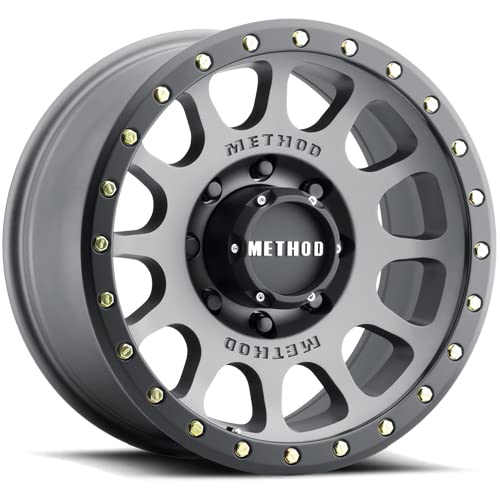 305 Method Race Wheels NV Titanium Wheel Matte Black Lip (17 x 8.5 inches /8 x 6 mm, 0 mm Offset)