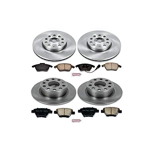 Power Stop Autospecialty KOE6726 Front and Rear Replacement Brake Kit-OE Brake Rotors & Ceramic Brake Pads