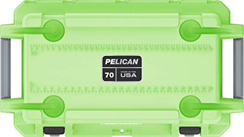70QT Pelican Elite Cooler (Lime Green/Grey)