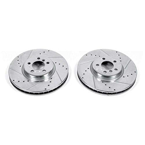 Power Stop Front EBR1218XPR Evolution Drilled & Slotted Rotor Pair For BMW X5 2011-2018, BMW X6 2008-2019 [Model Specific]
