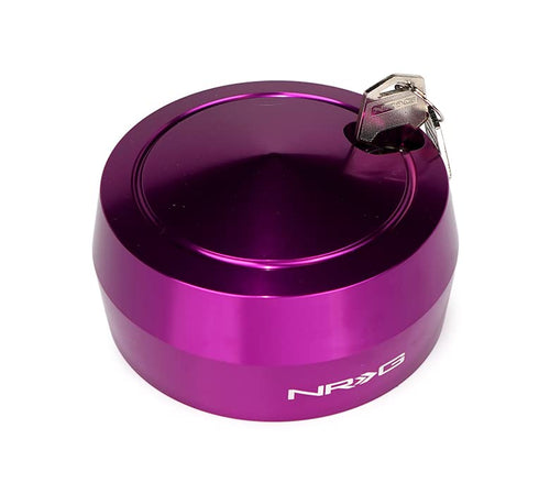 NRG Innovations Steering Wheel NRG-SRK-201PP Version 2 Quick Release Short Hub Adapter with Mounting Bolts, Quick Lock W/Free Spin Purple