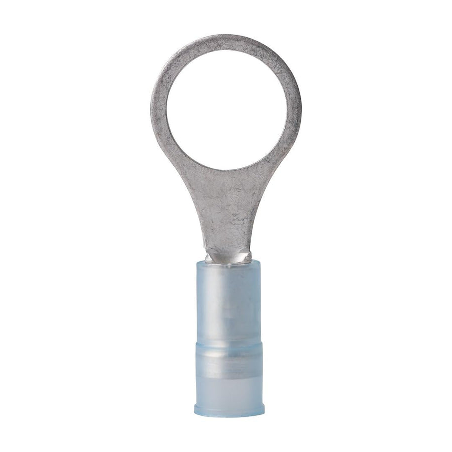 Marine Grade Ancor 230216 Electrical Nylon Insulated Double Crimp Funnel Entry Ring Terminals with Insulation Grip (16 to 14-Gauge, Size 3/8 Screw, 5-Pack)
