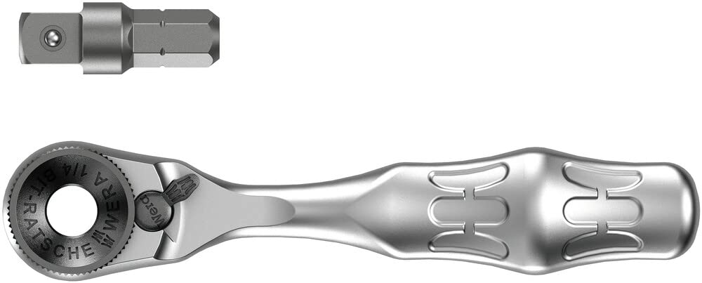 Wera - 8001 5073230001 A 1/4" Square Drive Bit Ratchet, 60 Teeth