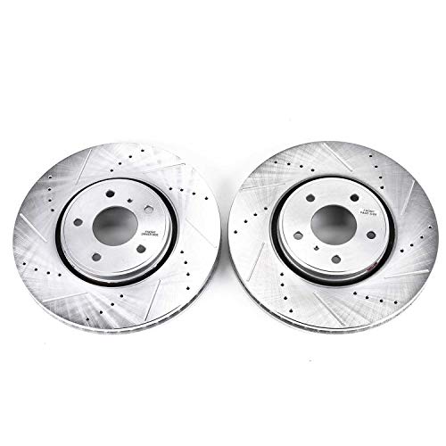 Power Stop Front JBR1192XPR Drilled & Slotted Rotor Pair For INFINITI FX35 2006-2012, INFINITI FX37 2013, INFINITI FX45 2006-2008, INFINITI QX70 2014 [Model Specific]