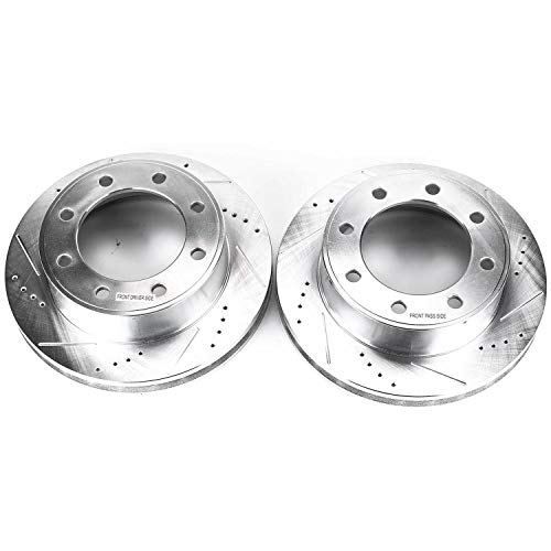 Power Stop Front AR8580XPR Drilled & Slotted Rotor Pair For Ford Excursion 2000-2005, Ford F-250 Super Duty 1999-2004, Ford F-350 Super Duty 1999-2004 [Model Specific]