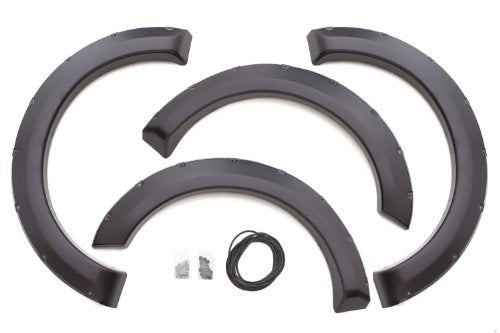Lund Elite Series RX314S Black Rivet Style Standard Front and Rear Fender Flare - 4 Piece