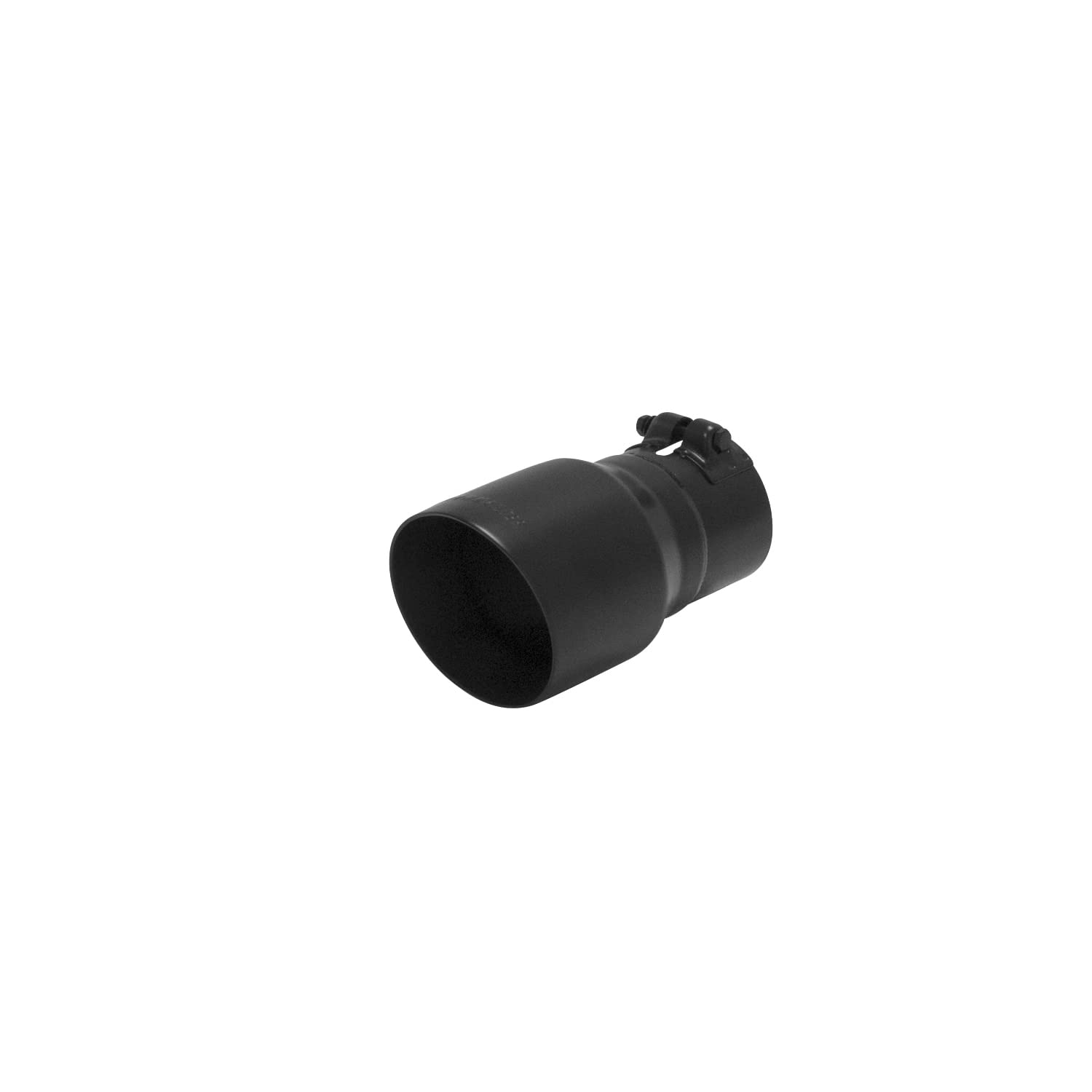 Flowmaster Exhaust Tip 15377B 4 Inch Angle Cut Black Ceramic Coated 304 Stainless Steel Fits 3 Inch Tubing 7 Inch Long - Clamp On