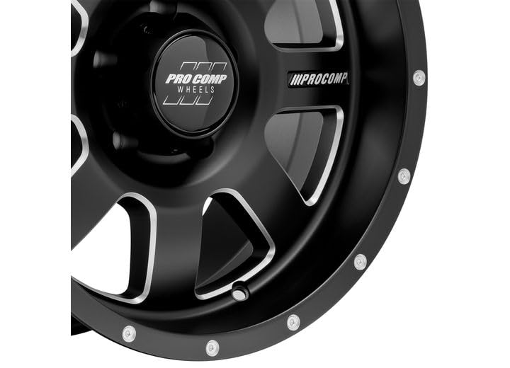 Black Pro Comp Alloys 5173-21055 Wheel with Alloy Steel (20 x 10. inches /5 x 150 mm, -18 mm Offset)