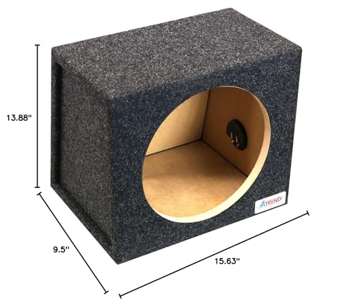 12SA Atrend 12” Single Sealed Subwoofer/Speaker Enclosure Designed and Engineered in USA with The Latest in Computer Automated Design So You Can Let The Music Move You