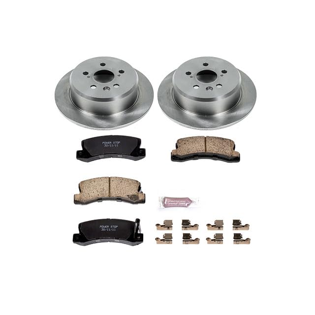 Power Stop KOE3147 Rear Replacement Brake Kit-OE Brake Rotors & Ceramic Brake Pads For Toyota Celica 1995-1999 [Model Specific]