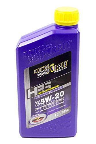 HPS 5W-20 Royal Purple Synthetic Motor Oil with Synerlec Additive Technology - 1 Quart, (Case of 6)