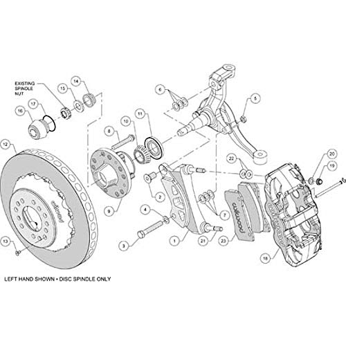 Wilwood AERO6 140-13144-CSICR Dynamic Front Kit, 14.00" C/SiC Rotor, Red, 67-69 Camaro, 64-72