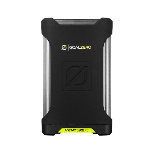 Venture 75 Goal Zero Portable Charger Power Bank 19200mAH 60W USB-C Power Delivery Port, 2 USB Outputs IP67 Rating 50 Lumens Flashlight