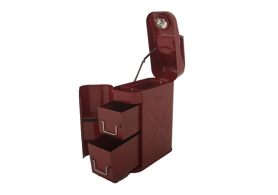 Trail Can RAMPAGE PRODUCTS Utility/Tool Box | Red, Fits 5-Gallon Metal Gas Can Mounts | 86619 | Universal Fit