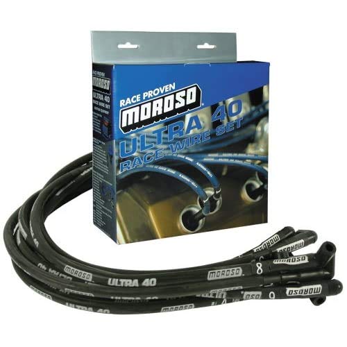 Moroso ULTRA WIRE SET, 40, SLEEVED, BBC, BLACK 73820