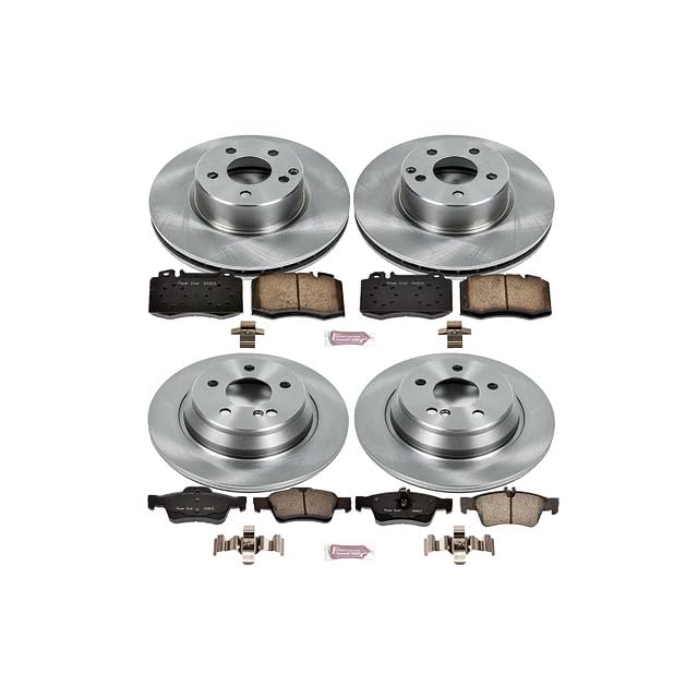 POWERSTOP Autospecialty KOE6229 Front and Rear Replacement Brake Kit-OE Brake Rotors & Ceramic Brake Pads