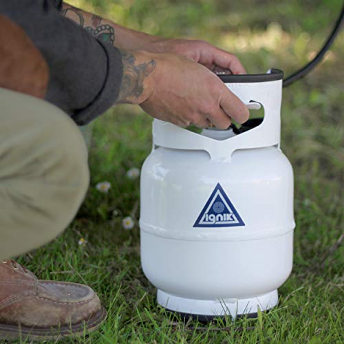 5-Pound Ignik Refillable Gas Growler Propane Tank w/Hose - White